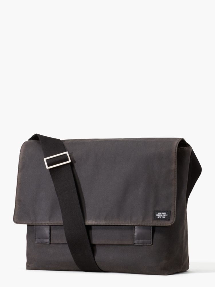 Jack spade men's store waxwear field messenger bag