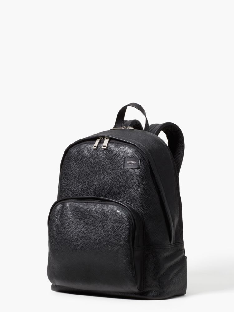 Kate Spade,Jack Spade Pebbled Leather Backpack,backpacks & travel bags,Black