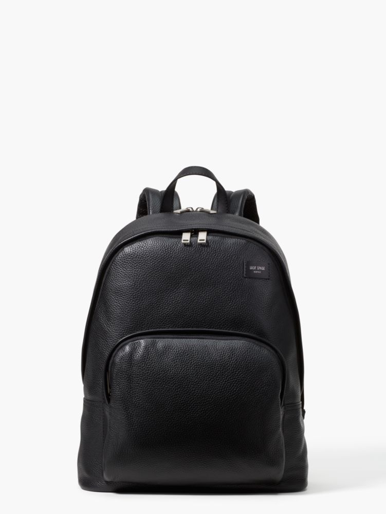 Kate Spade,Jack Spade Pebbled Leather Backpack,backpacks & travel bags,Black