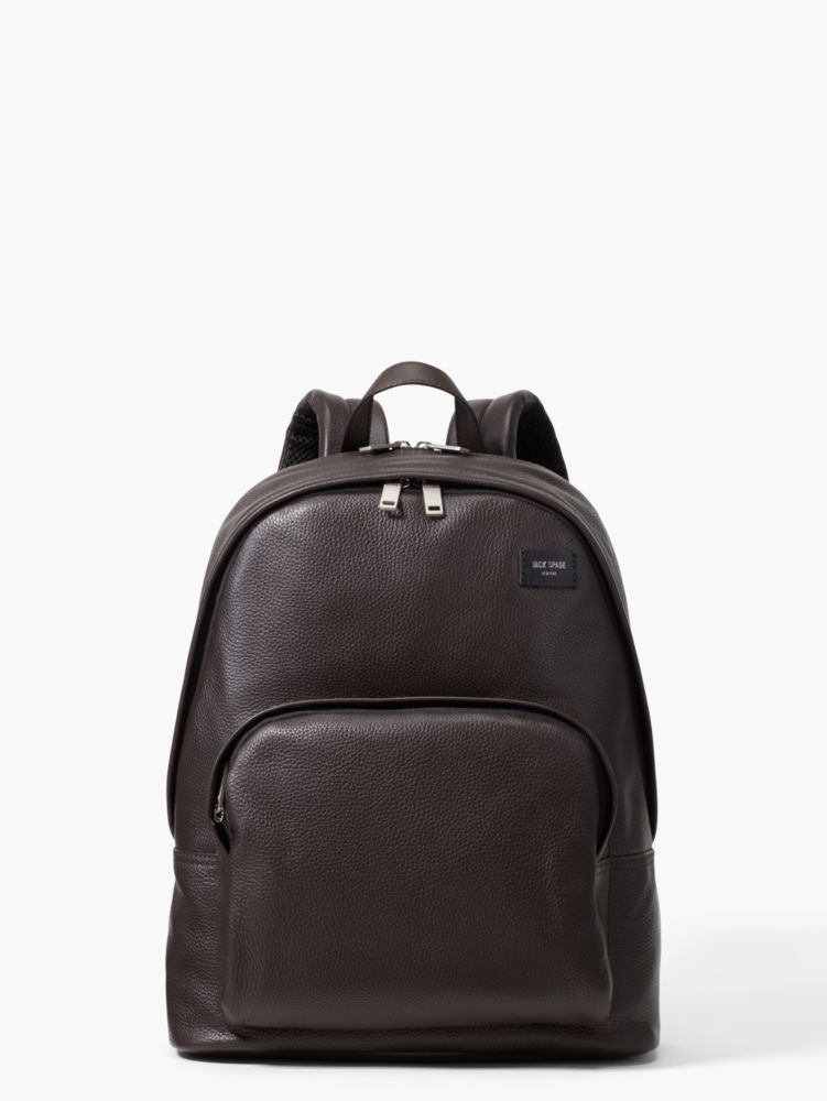 Kate Spade,Jack Spade Pebbled Leather Backpack,backpacks & travel bags,Brown