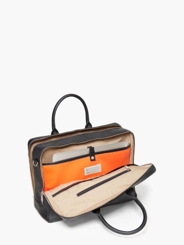 JACK SPADE Black Pebble Grain Leather Laptop Bag at 1stDibs