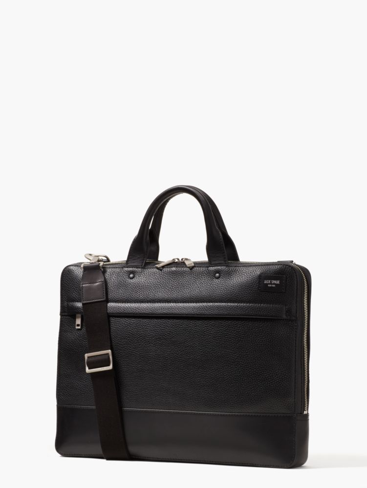 Jack Spade Pebbled Leather Slim Brief, , Product