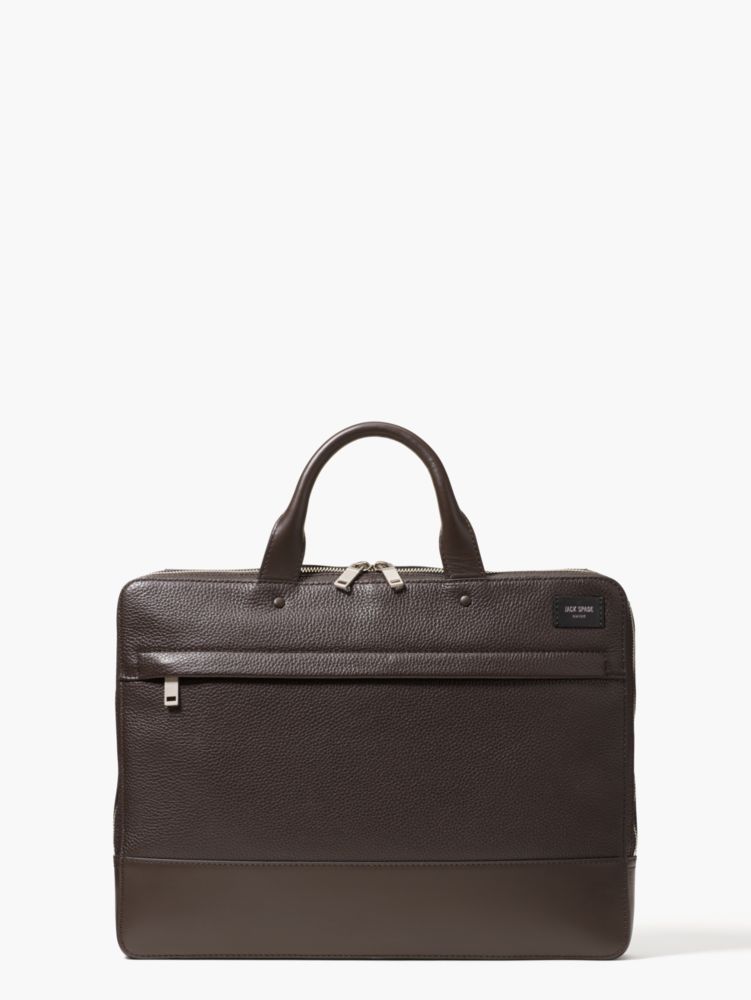 Jack Spade Pebbled Leather Slim Brief Kate Spade New York