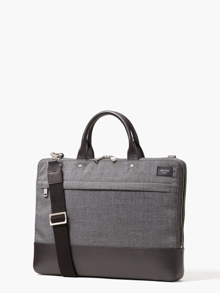 Kate Spade,Jack Spade Tech Oxford Slim Brief,backpacks & travel bags,Grey