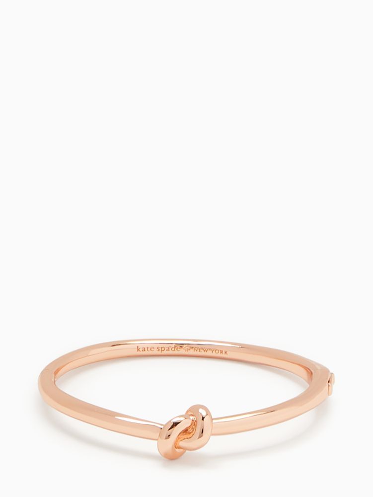 Kate Spade,Sailor's Knot Hinge Bangle,Knot,Stackable,Silver Metal,Work,