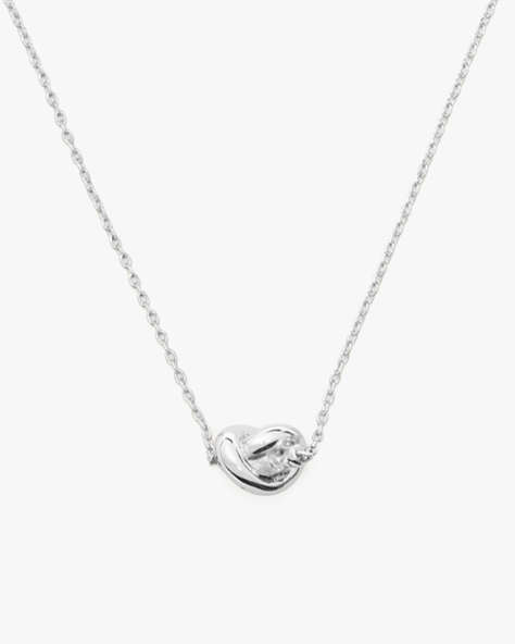 Kate Spade,Sailor's Knot Mini Pendant Necklace,necklaces,Silver