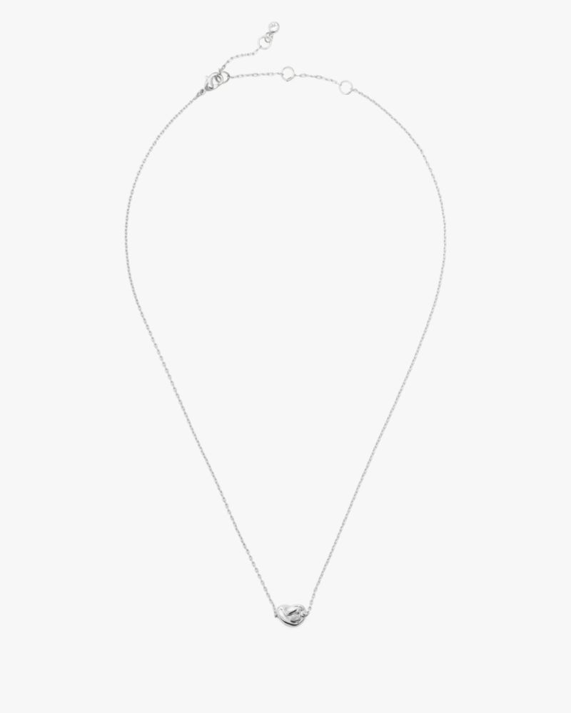 Kate Spade,Sailor's Knot Mini Pendant Necklace,necklaces,Silver