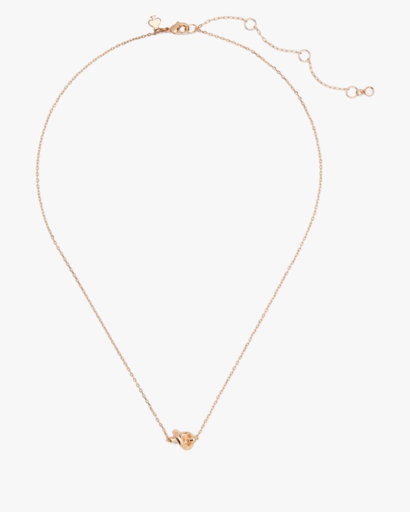 Kate Spade,Sailor's Knot Mini Pendant Necklace,Single Strand,Knot,Gold Metal,Work,Casual,