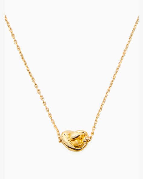 Kate Spade,sailor's knot mini pendant necklace,necklaces,Gold