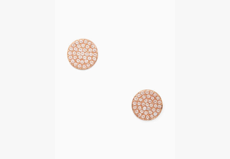 Kate Spade,shine on pave studs,Clear/Rose Gold image number 0