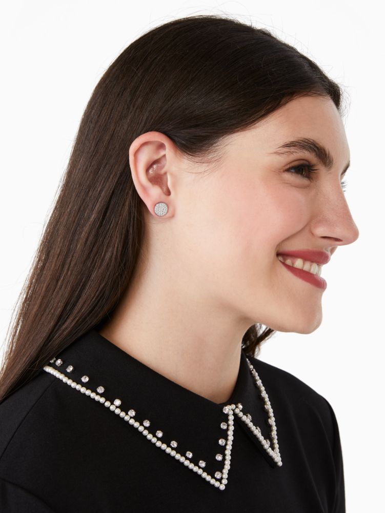 QA_AUTO Shine On Pave Studs, Clear/Silver, Product