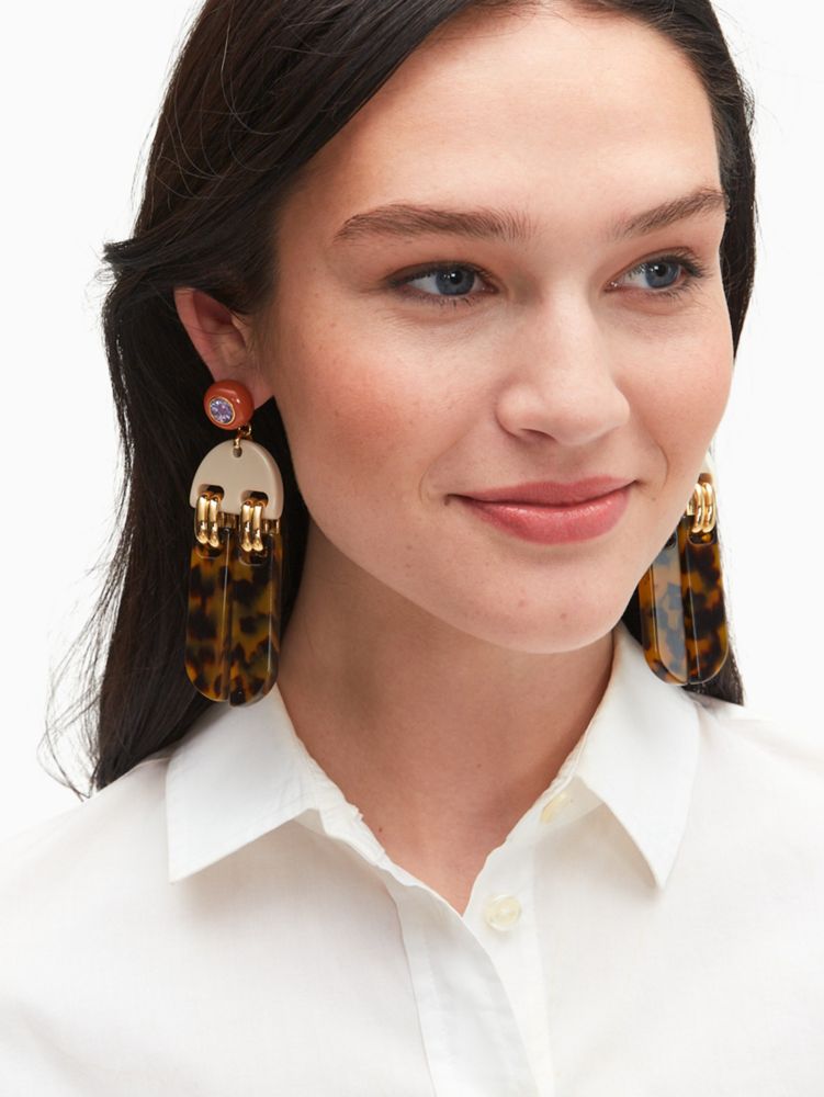 Kate Spade,be bold statement earrings,Cream Multi