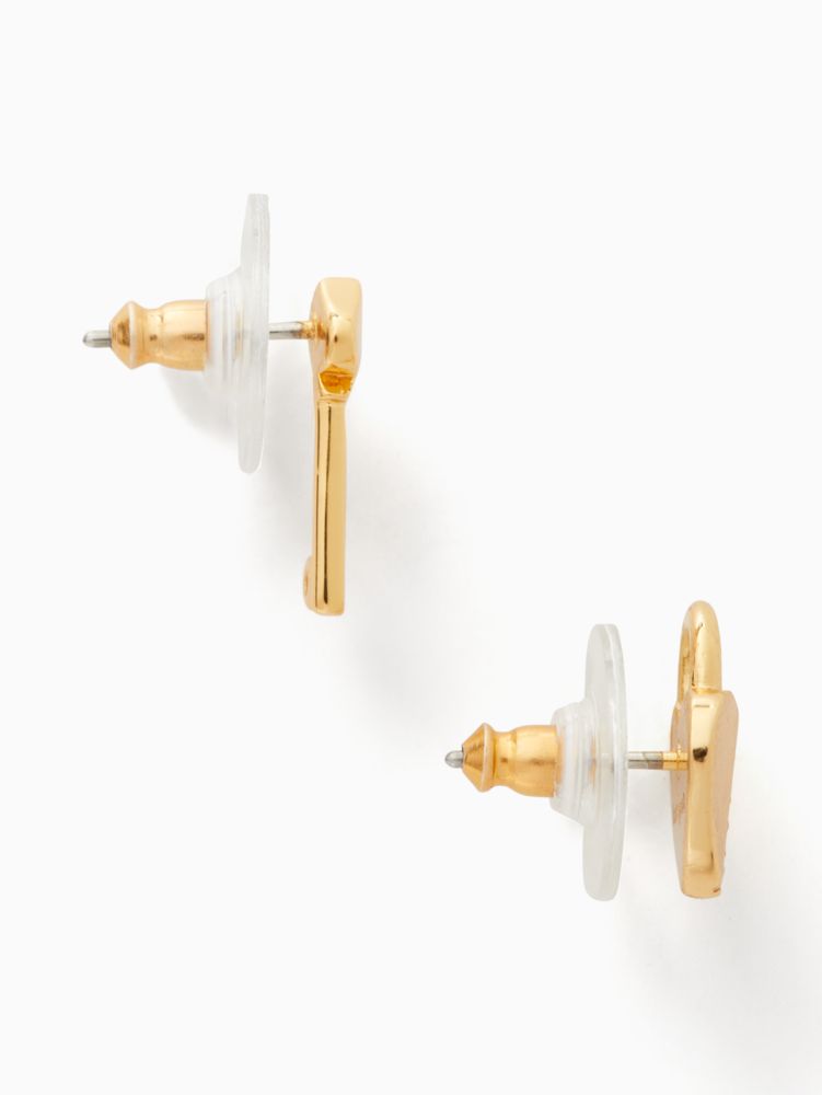 Kate Spade,lock and spade pave lock studs,earrings,
