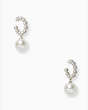 Kate Spade,modern pearls drop huggies,earrings,50%,Cream