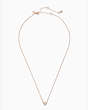 Kate Spade,yours truly pave heart mini pendant necklace,Clear/Rose Gold