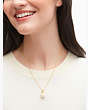 Kate Spade,sailor's knot drop pendant necklace,necklaces,Cream Multi