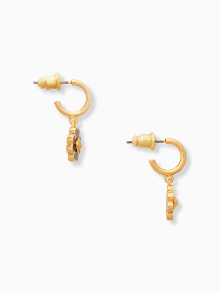 Kate Spade,Spades & Studs Enamel Huggies,