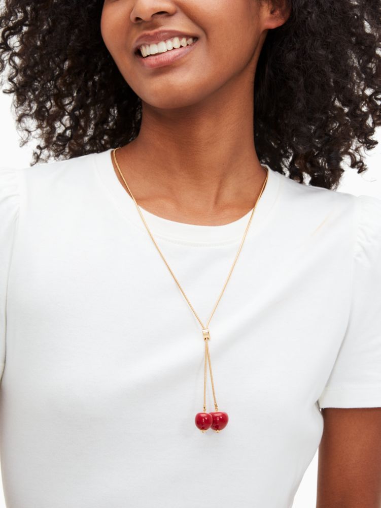 Tutti Fruity Cherry Slider Necklac | Kate Spade Surprise