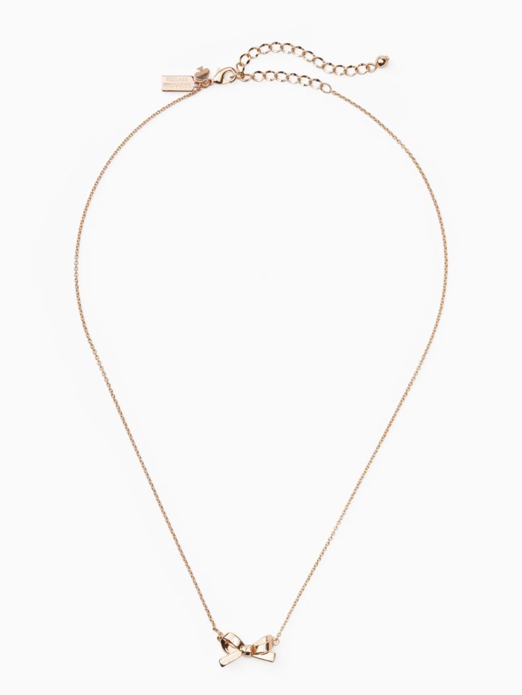 Kate Spade,スキニー ミニ ボウ ミニ ペンダント,ジュエリー,ローズゴールド