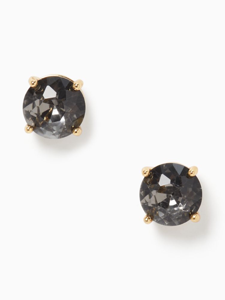 Kate Spade,gumdrops studs,earrings,Black/Diamond