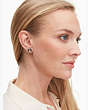 Kate Spade,gumdrops studs,earrings,Black/Diamond
