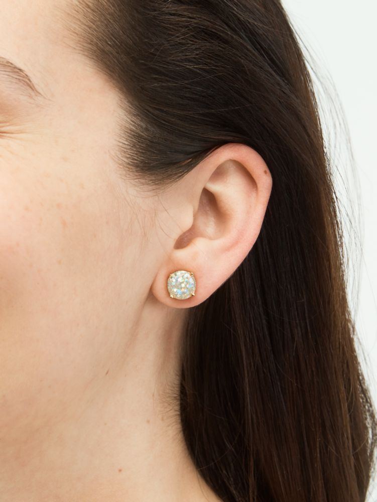 Kate Spade,glitter gumdrop studs,earrings,Opal Glitter
