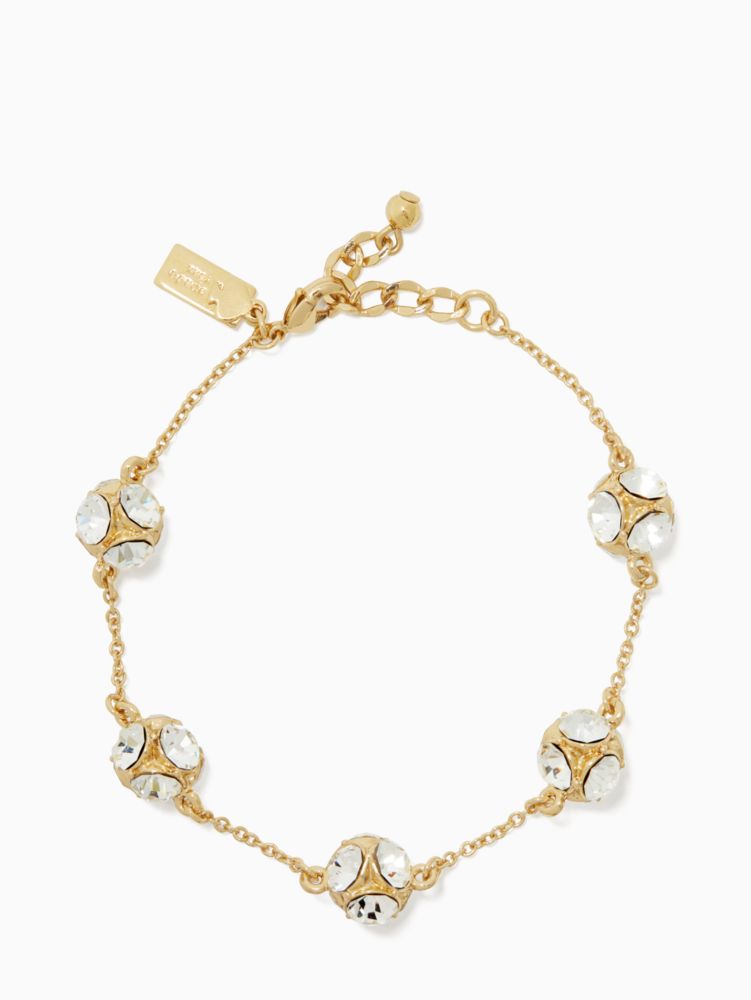 Kate Spade,lady marmalade bracelet,Clear/Gold