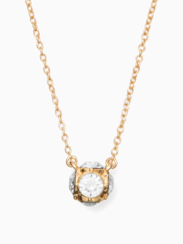 Kate Spade,lady marmalade mini pendant,Clear/Gold