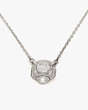 Kate Spade,lady marmalade mini pendant,necklaces,Clear/Silver