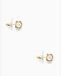 Kate Spade,lady marmalade studs,earrings,Clear/Gold