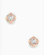 Kate Spade,lady marmalade studs,earrings,Clear/Rose Gold