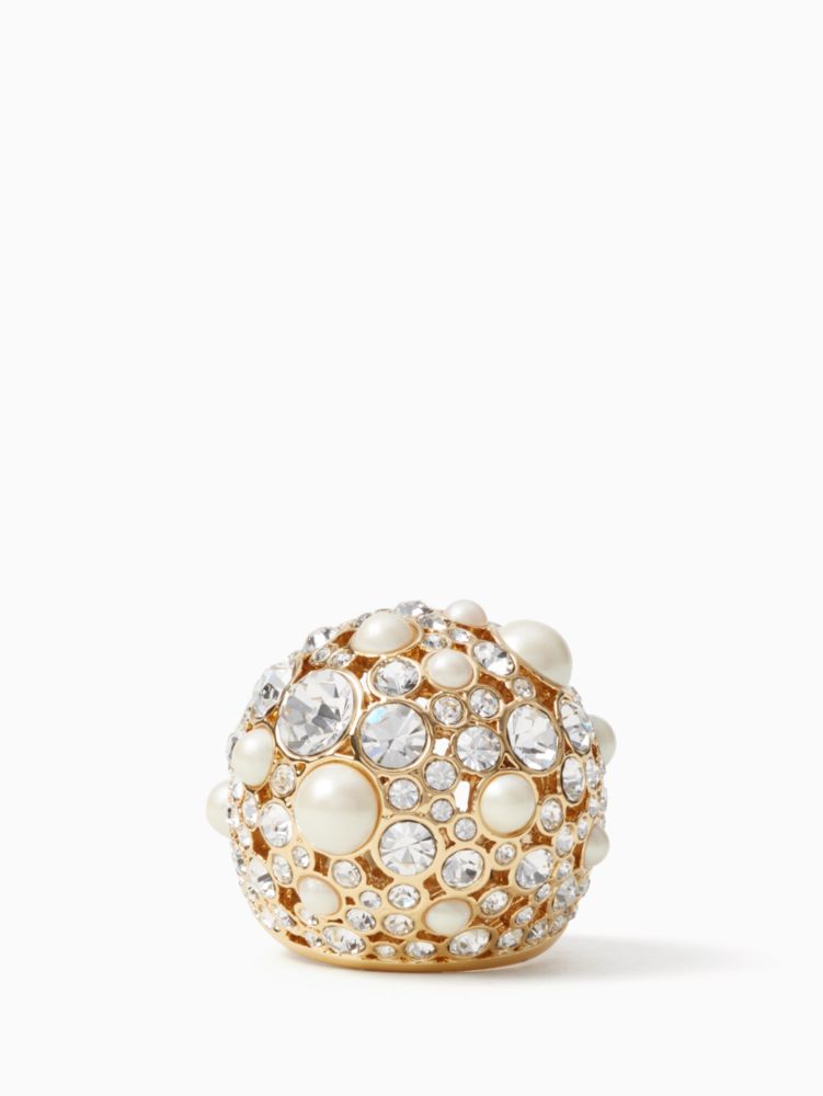 Kate deals Spade pick a pearl gold cocktail ring