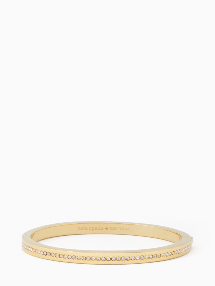 Kate Spade,ring it up pave bangle,bracelets,Clear/Gold