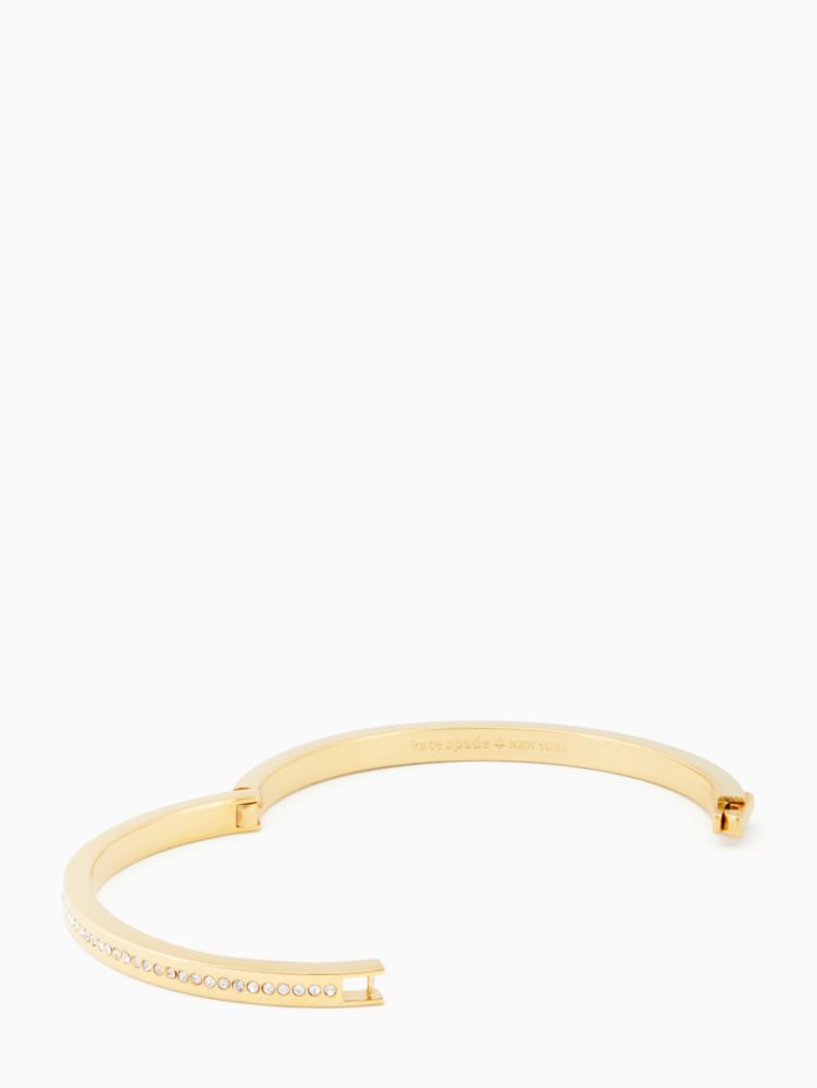 Kate Spade,ring it up pave bangle,bracelets,Clear/Gold