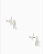 Kate Spade,full circle studs,Clear/Silver