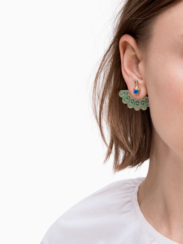 Kate spade store peacock earrings