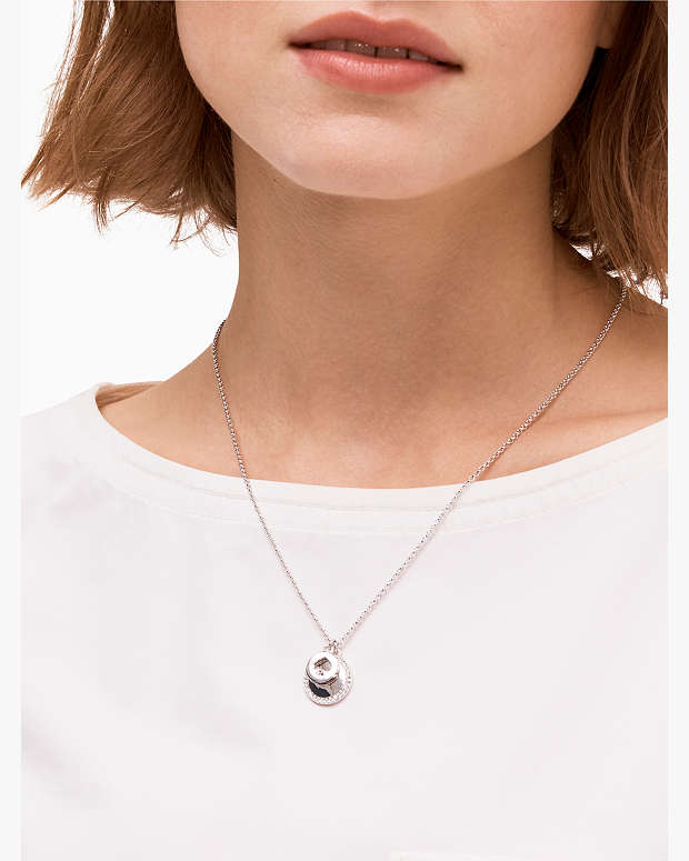 Spot The Spade Pave Charm Pendant Necklace | Kate Spade Outlet