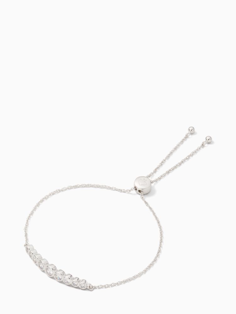 Kate Spade,Full Circle Slider Bracelet,bracelets,Clear/Silver