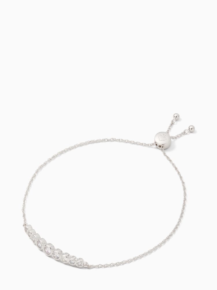 Kate Spade,Full Circle Slider Bracelet,bracelets,Clear/Silver