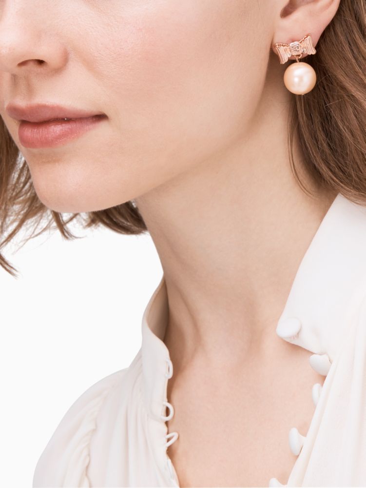 Kate spade drop pearl on sale earrings