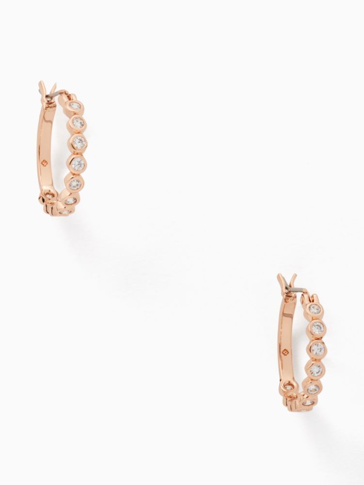 Kate spade rose gold deals hoop earrings