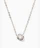 Kate Spade,infinity & beyond knot mini pendant necklace,necklaces,Clear/Silver