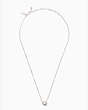 Kate Spade,Infinity and Beyond Knot Mini Pendant Necklace,necklaces,Clear/Silver