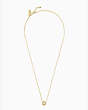 Kate Spade,infinity and beyond knot mini pendant necklace,Clear/Gold