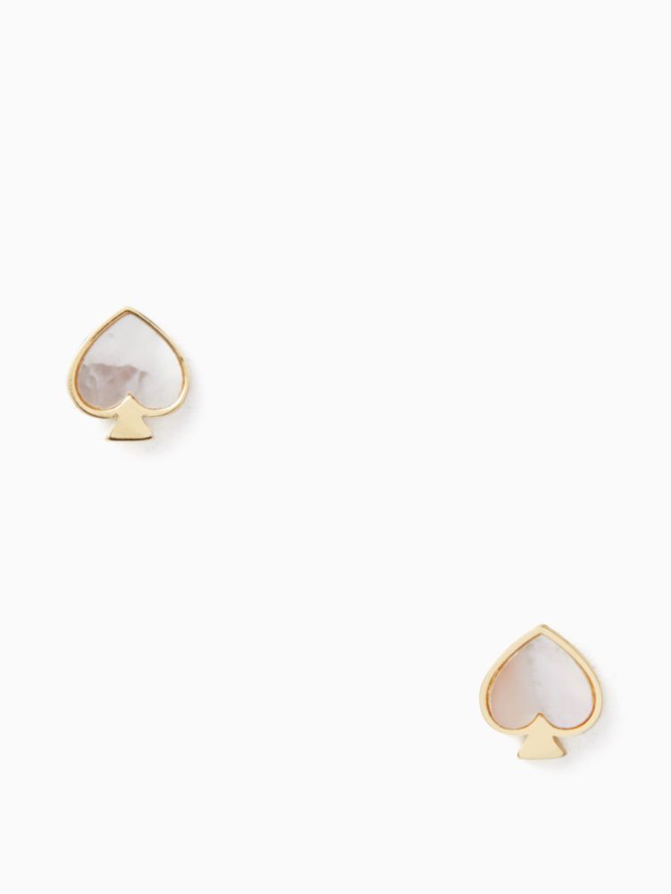 Kate Spade,signature spade studs,earrings,Cream Multi