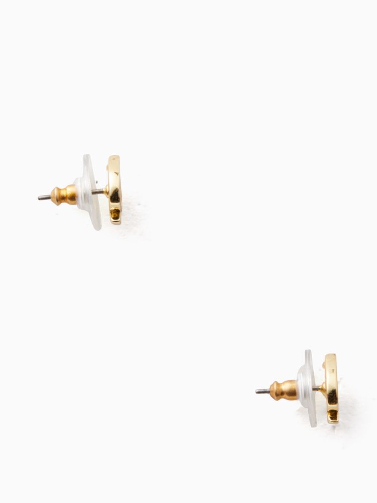 Kate Spade,signature spade studs,earrings,Cream Multi