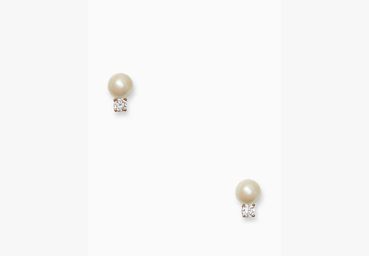 Kate Spade,pearls of wisdom studs,earrings,Cream Multi image number 0