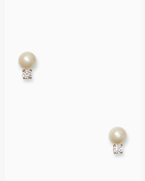 Kate Spade,pearls of wisdom studs,earrings,Cream Multi