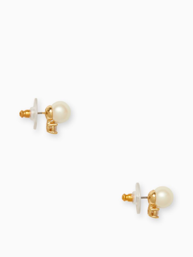 Little Pearls of Wisdom Gold Tone Earrings