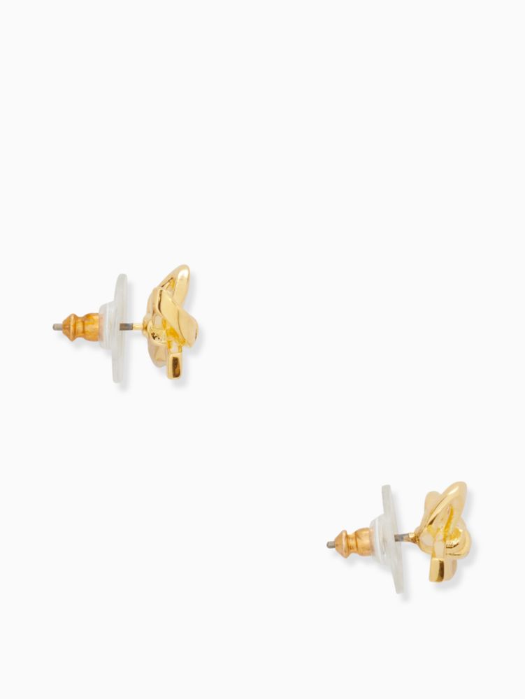 Kate Spade,Skinny Mini Bow Studs,Studs,Bow,Yellow Gold,Gold Metal,Casual,